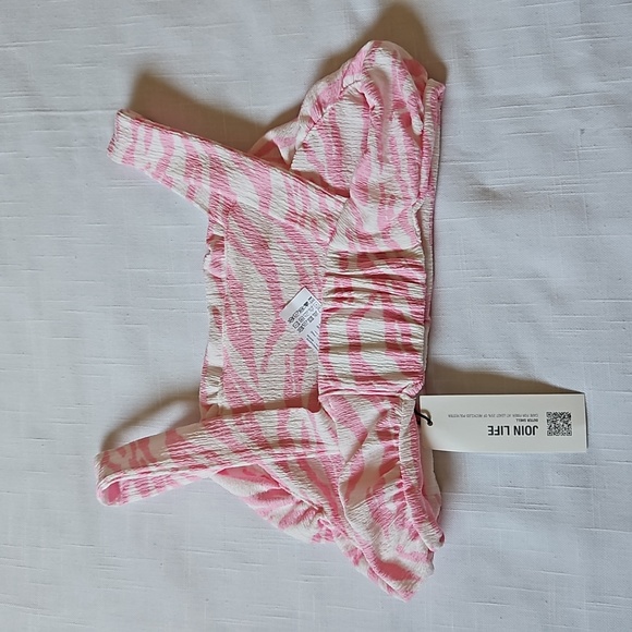 Zara girl pink zebra print strap cropped top size 9 - Picture 5 of 9
